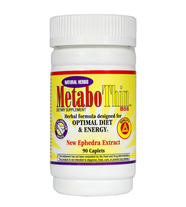 Bottle of Metabothin B56 Diet and Energy supplement with 90 capsules