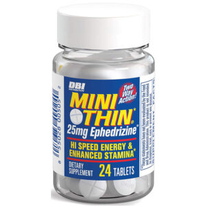 Mini Thin Ephedrizine bottle with 24 tablets for energy