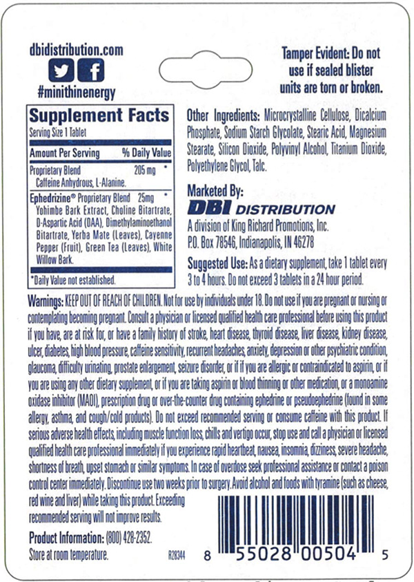 Mini Thin Ephedrizine Supplements