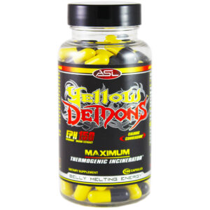 Bottle of Yellow Demons with 100 capsules from ASL